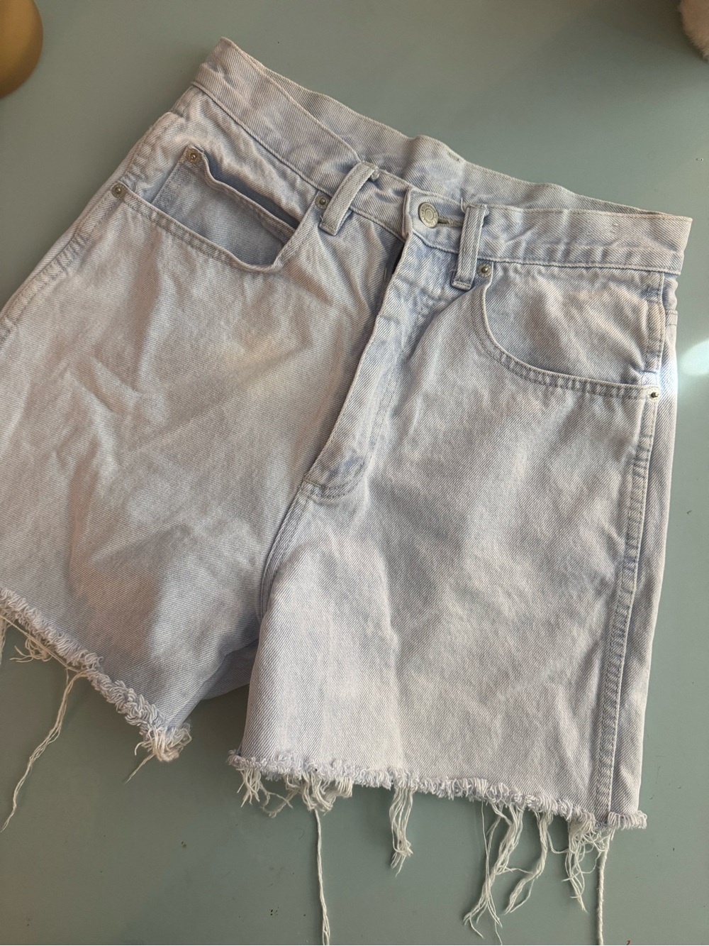 Vintage Jordache High Rise Cut Off Denim Shorts Frayed 100% Cotton Size 10